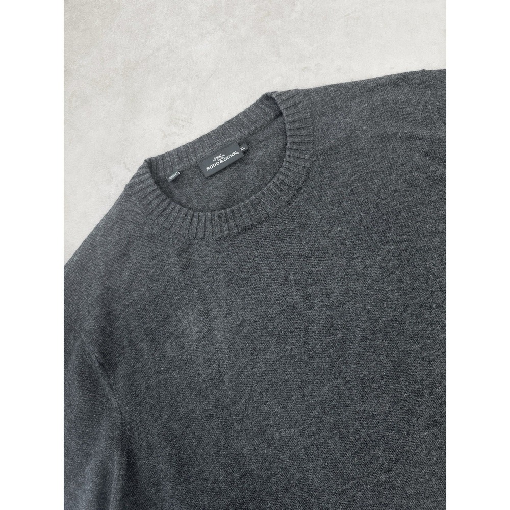 Rodd and Gunn Dark Gray Merino‎ Wool Cashmere Blend Sweater, Size XL